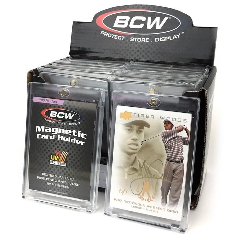 120 BCW Magnetic Card Holder 180 Pt Recessed UV Protection Slab 2 1/2 x 3 1/2 “