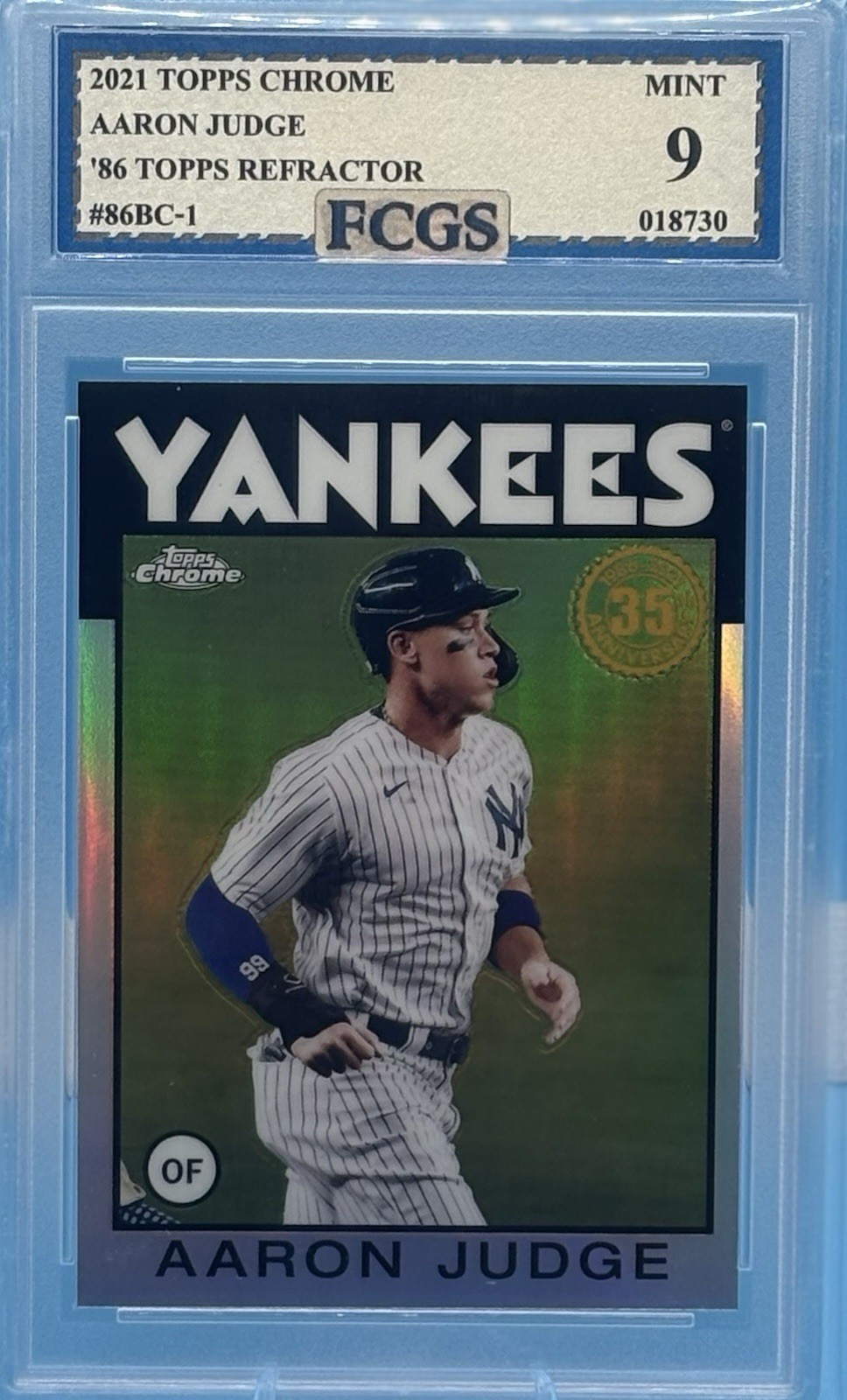 2021 Topps Chrome – 1986 Topps Baseball Aaron Judge #86BC-1 FCGS 9