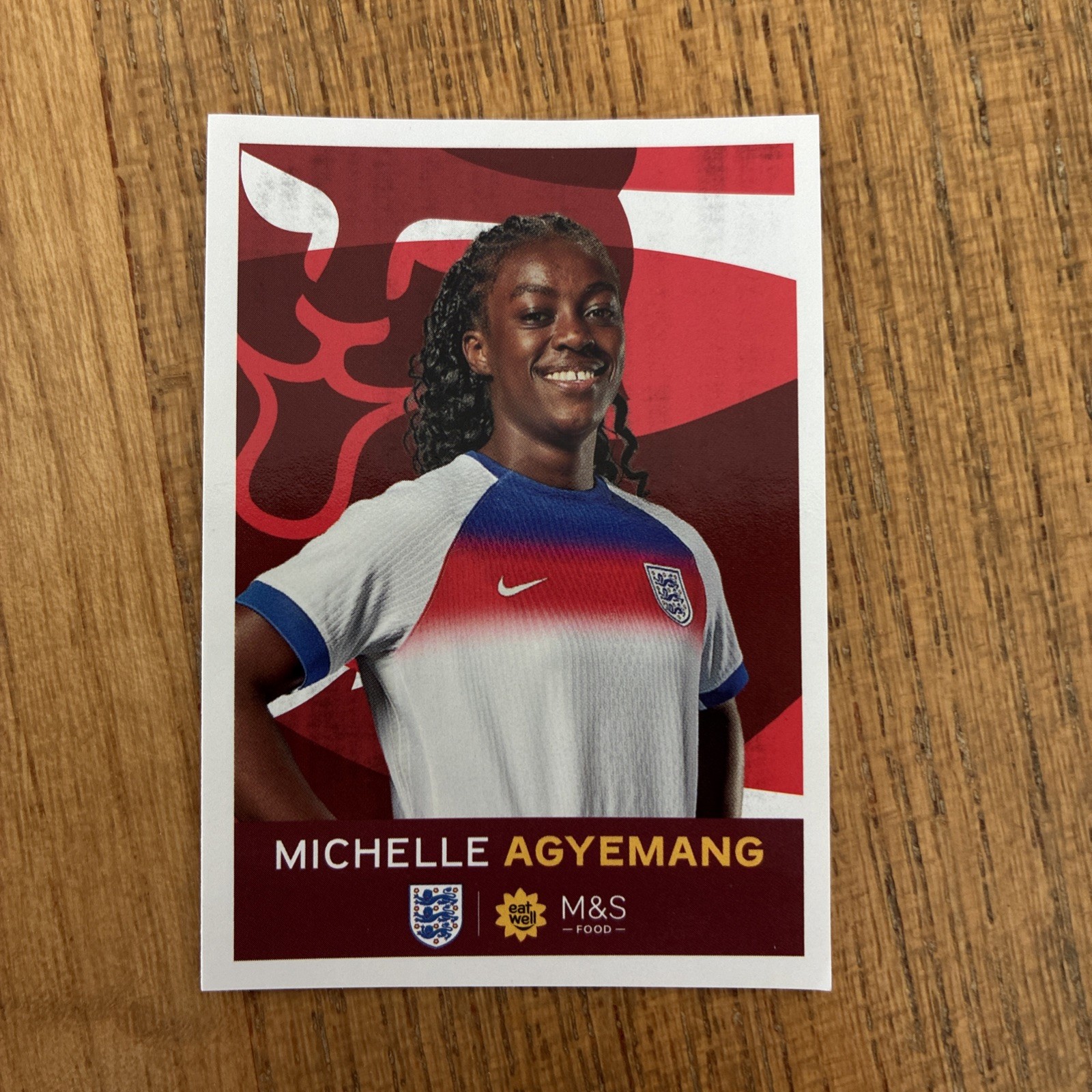Official Panini M&S England Sticker Collection Michelle Agyemang #47 Non-Stuck