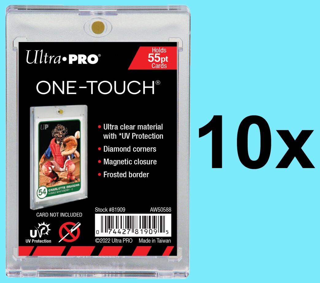 10 Ultra Pro 55pt ONE TOUCH MAGNETICS UV Card Holder Display Storage Case Sports