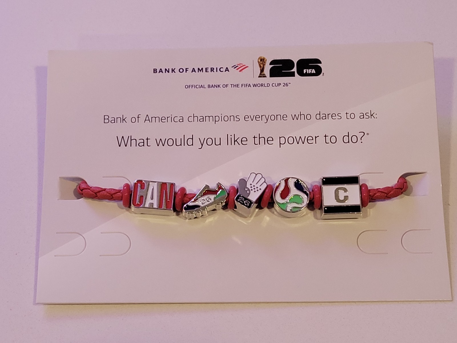 2026 World Cup fifa charm bracelet Canada large