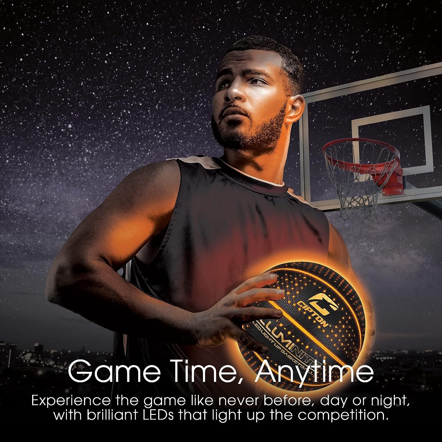 Glow In the Dark Microfiber Leather Official Size Basketball – 29.5 Inch