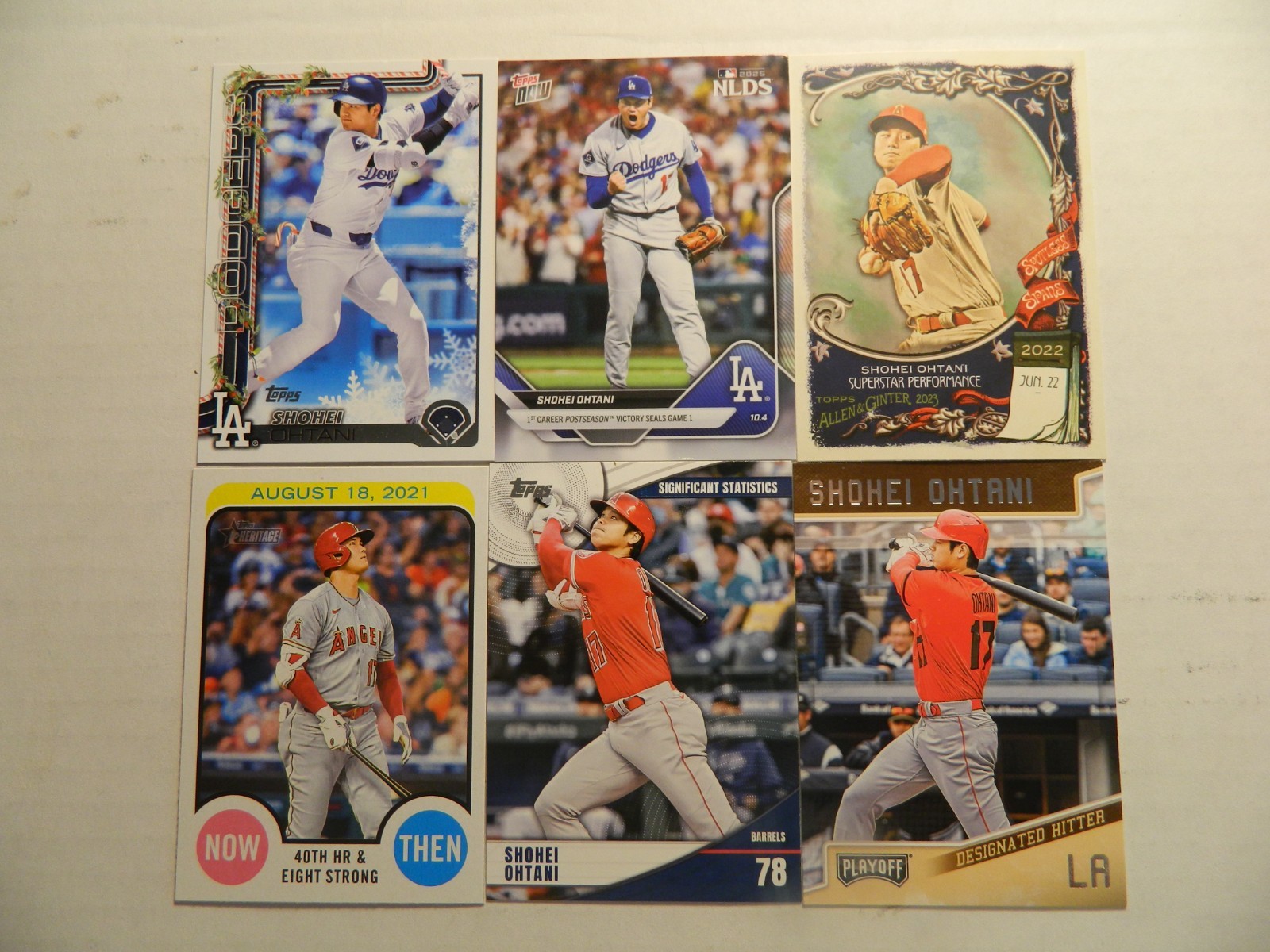 2018 – 2025 Topps, Panini, Bowman & More Shohei Ohtani Cards U Pick Finish Set