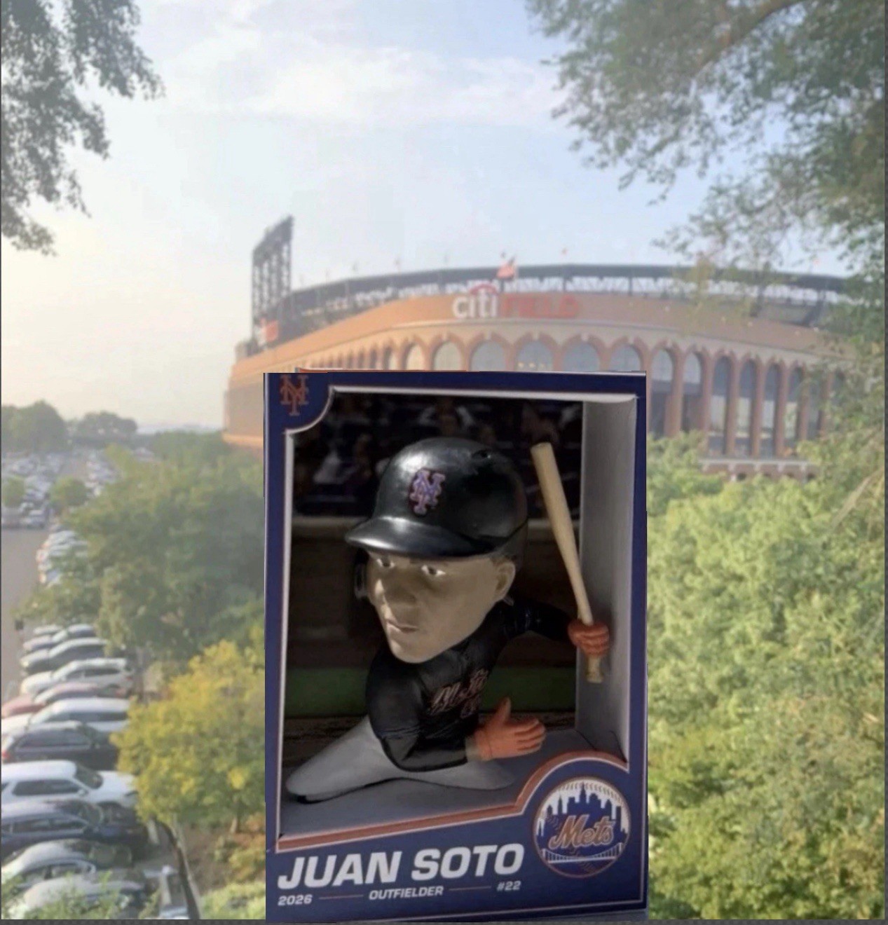 2026 New York Mets Juan Soto Bobblehead SGA Citi Field Baseball Card 6/25