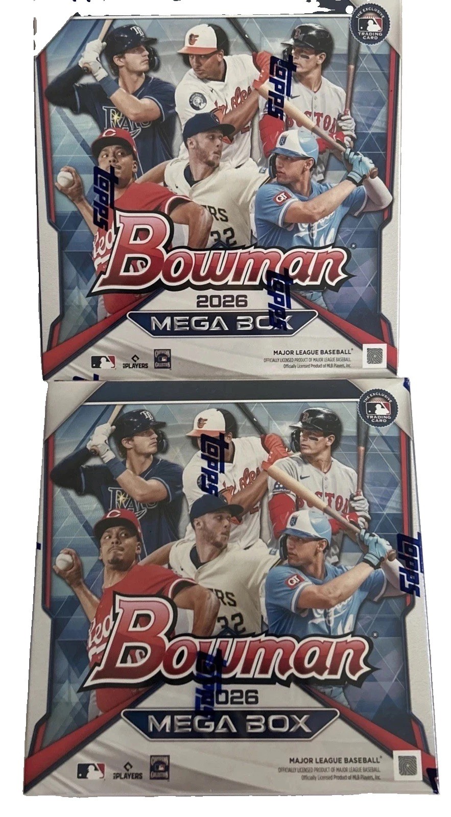 Bowman 2026 Mega Box MLB Baseball 2 Boxes FREE SHIPPING NEW (2) Combo Lot Topps