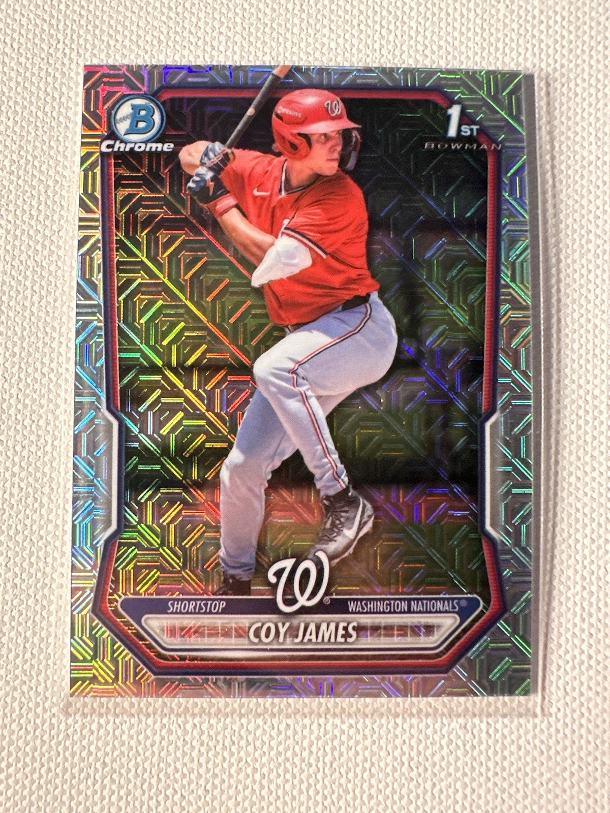 2026 Bowman Chrome Coy James BCP-33 Mojo Refractor Rookie Washington Nationals