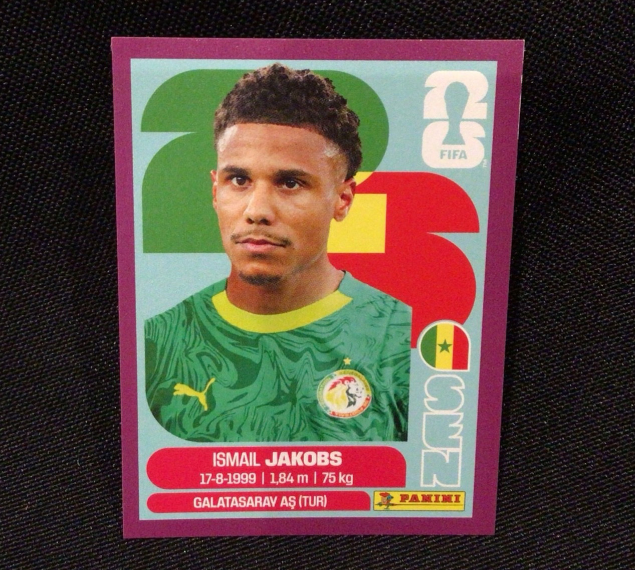 2026 Panini World Cup ISMAIL JAKOBS Purple Border Parallel Sticker SEN6