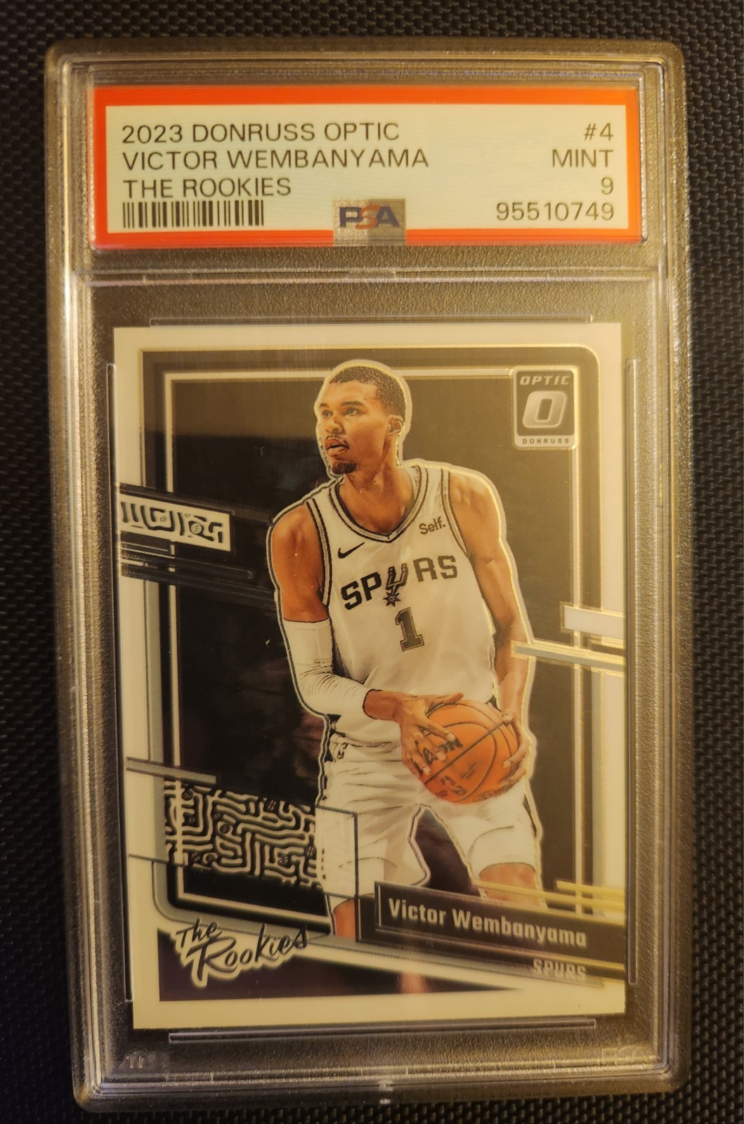 2023-24 Panini Donruss Optic Victor Wembanyama RC Rookie The Rookies PSA 9
