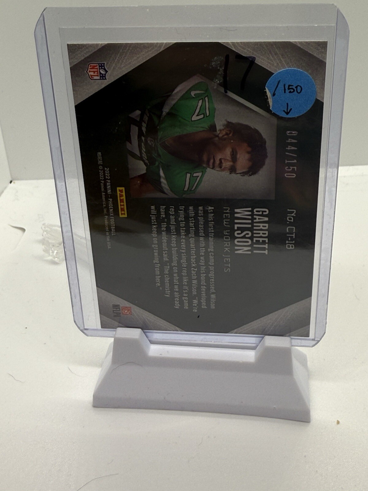 2022 Panini Phoenix – Contours Green #CT-18 Garrett Wilson /150 (RC) SSP