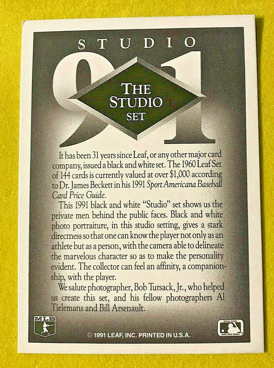 1991 LEAF B.B. “The Studio Set” – (GROUP 2 of 2) -Complete Your Set – YOU PICK!