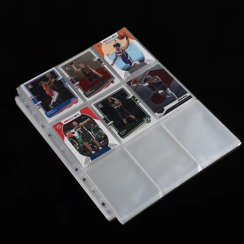 900 Pockets Card Sleeves Binder Sheets, Top Loading Trading Card Pages Sleeves,