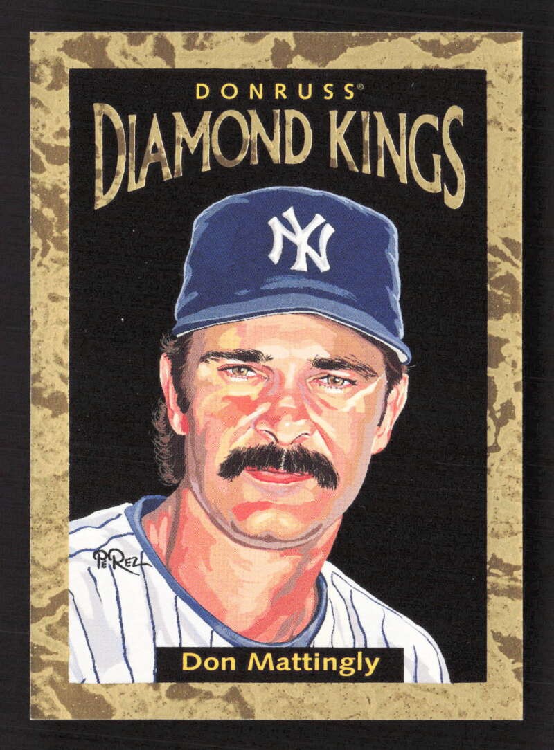 1996 Donruss Don Mattingly #DK-16 Diamond Kings /10000 Yankees TV6877