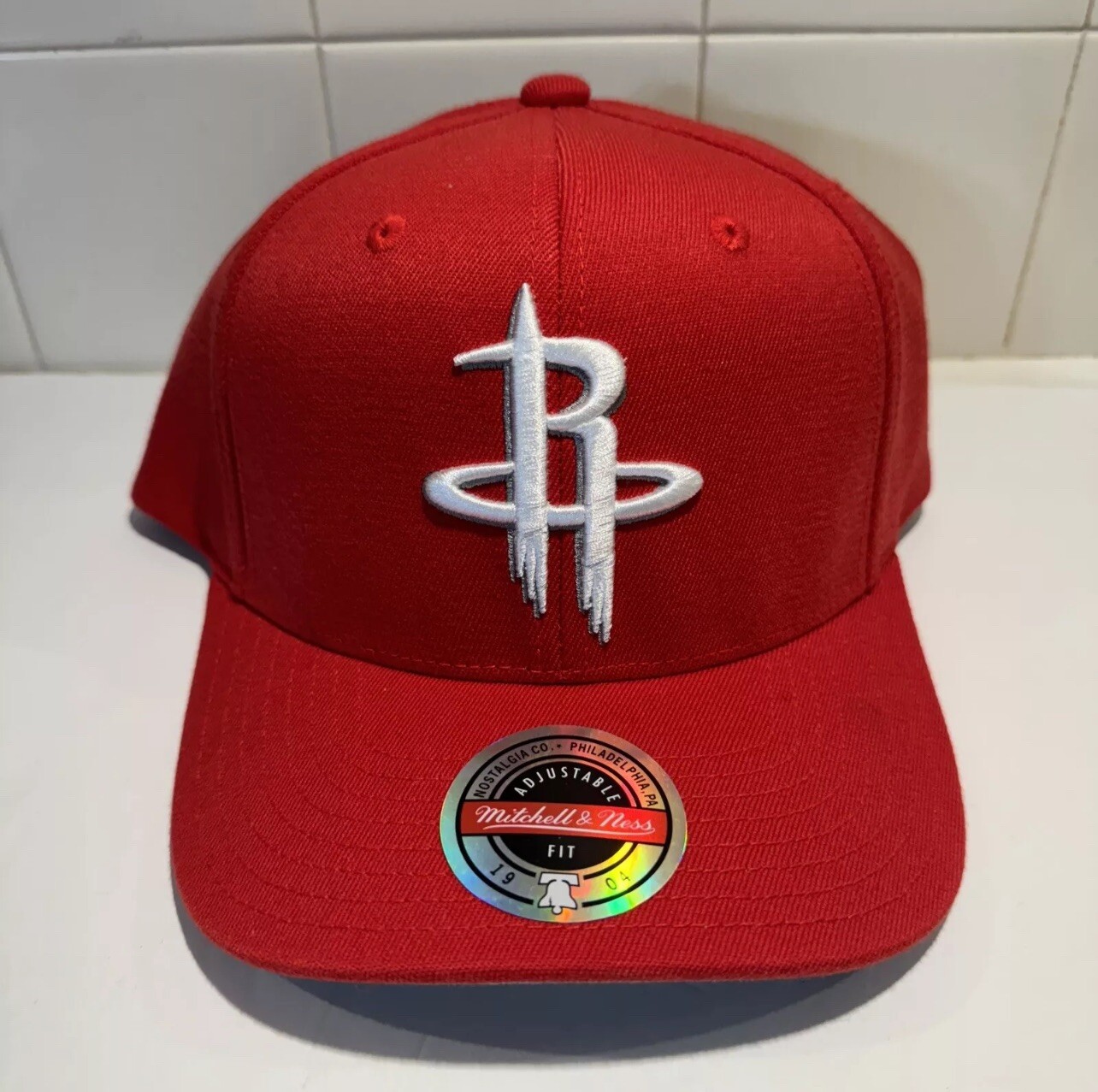 Houston Rockets Mitchell & Ness Basketball Red Cap Hat Adjustable Snapback