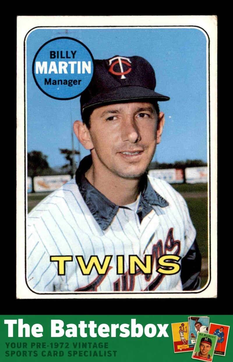1969 Topps #547 Billy Martin MG VGEX X3747964