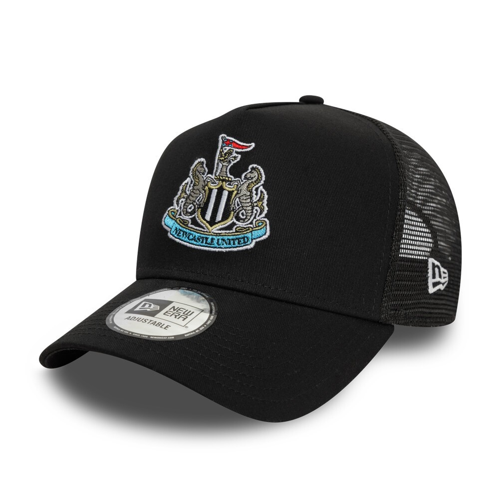 Newcastle United E-Frame Trucker Black Hat New Era Officially Licensed