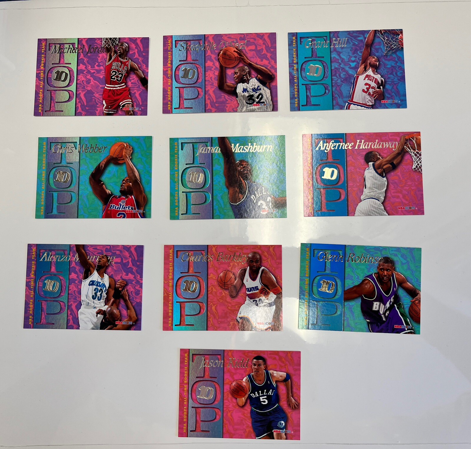 Michael Jordan 1995-96 NBA Hoops Top 10 All Time ROOKIES Complete Set MINT