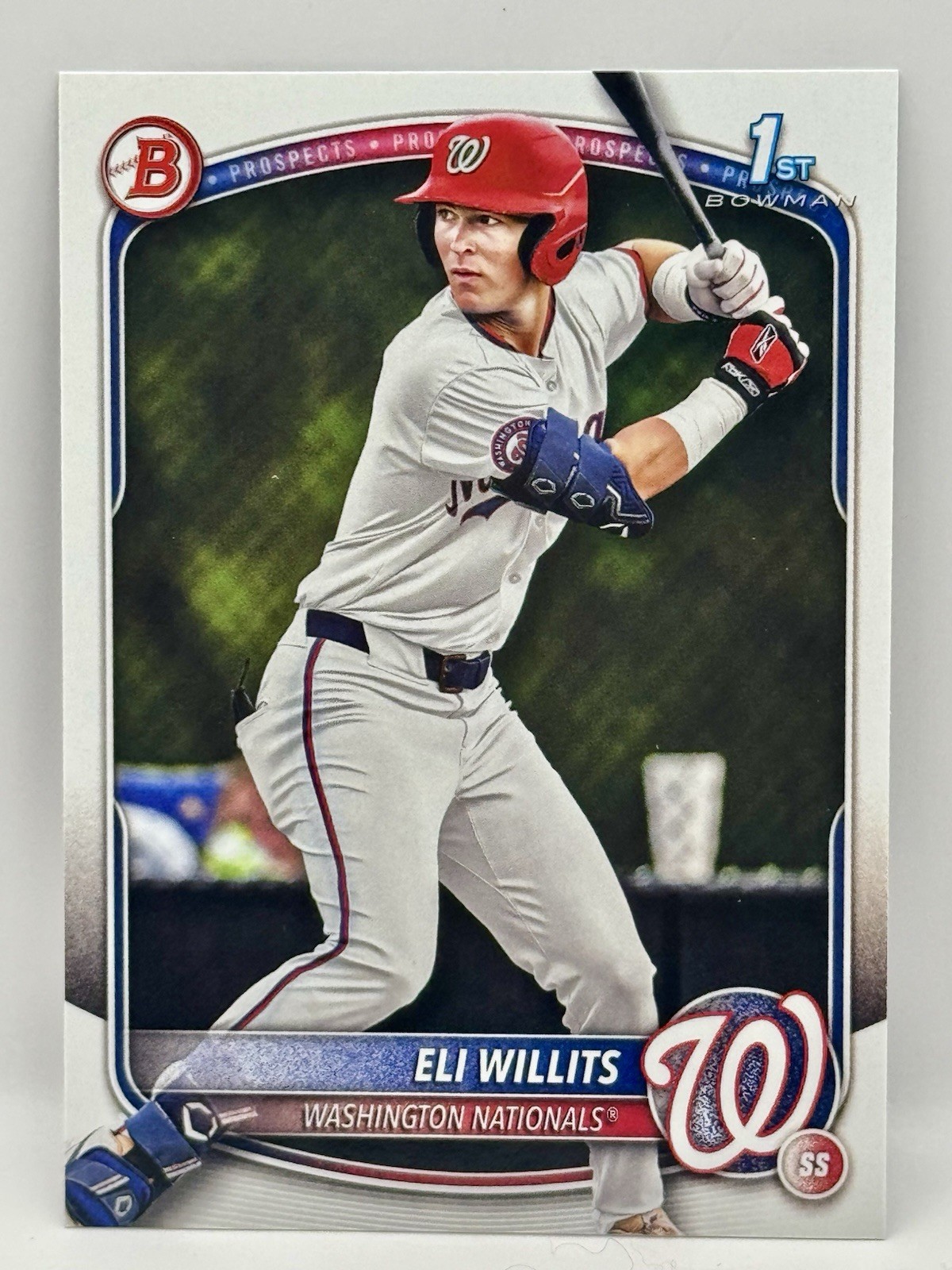 ELI WILLITS NATIONALS RC 1st card 2025 BOWMAN DRAFT #BD-1