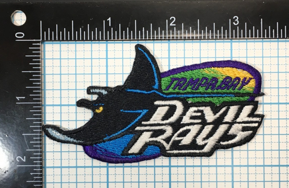 1998-2000 TAMPA BAY DEVIL RAYS MLB BASEBALL VINTAGE 3.5″ TEAM PATCH VERSION 2