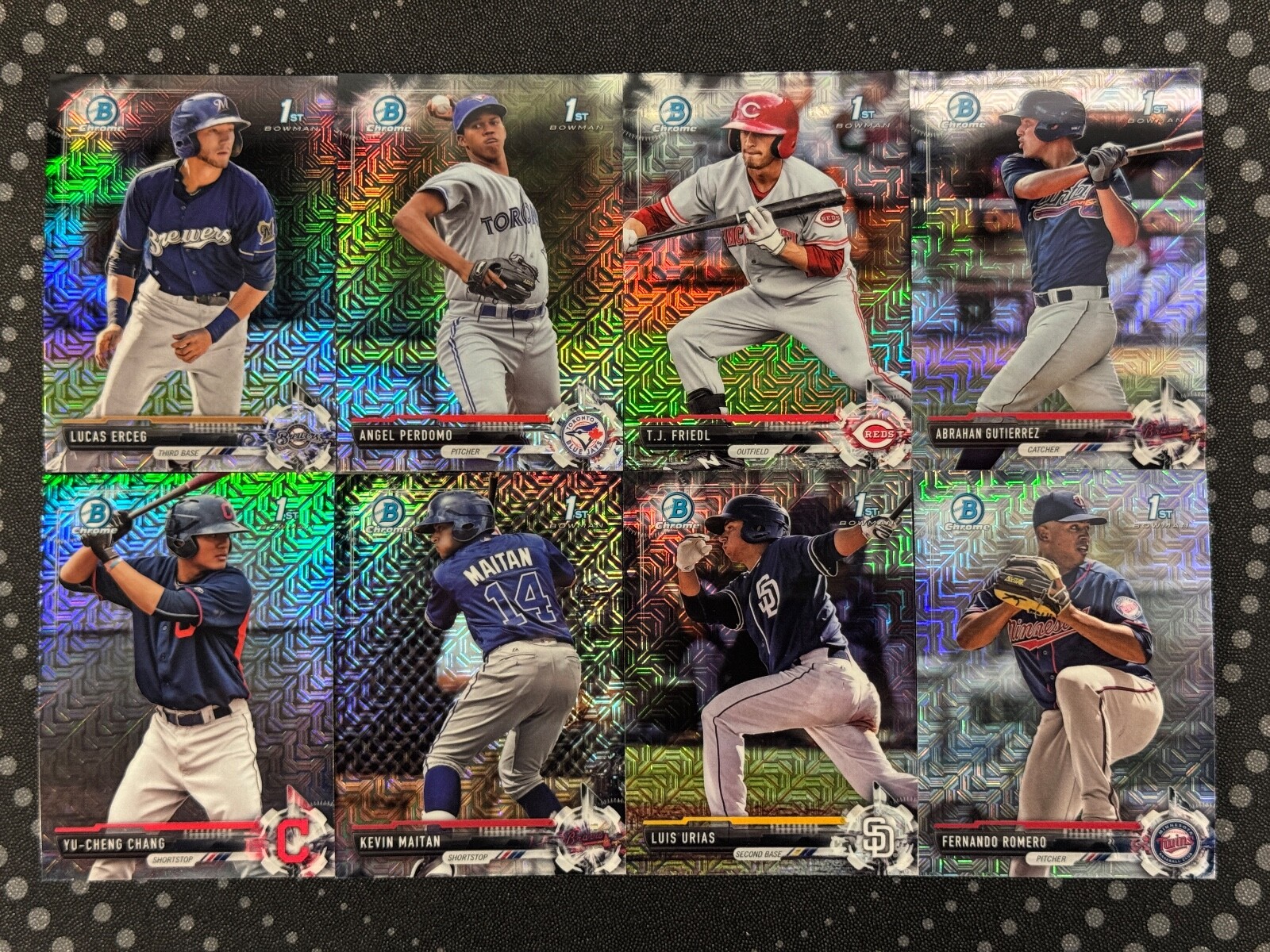2017 Bowman Mega Box Mojo Refractor BCP1-BCP150 You Pick – Complete Your Set!
