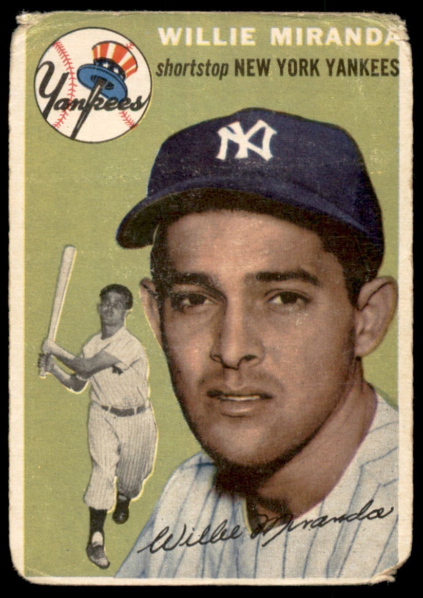 1954 Topps #56 WILLIE MIRANDA New York Yankees G/VG (Corner Wear)