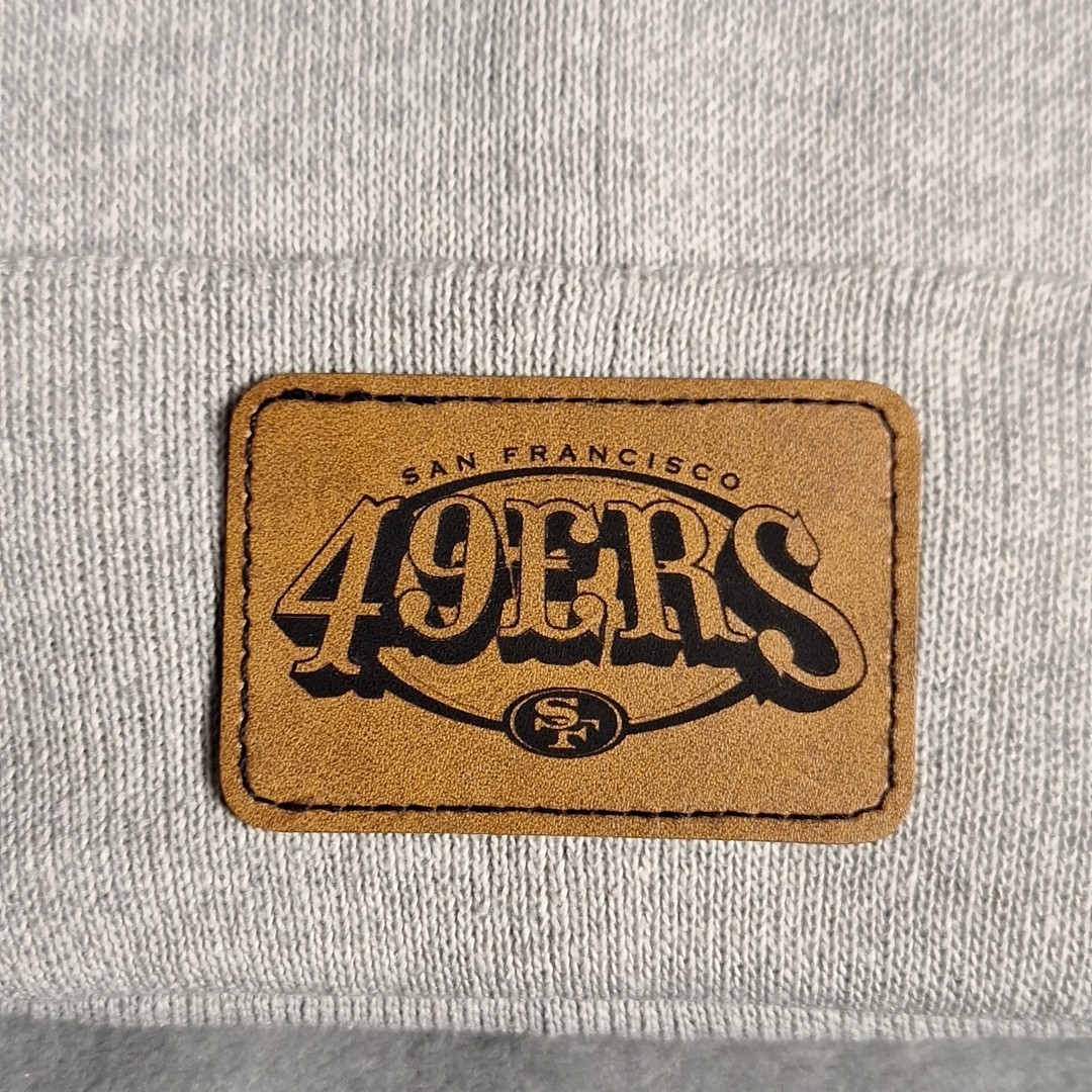 49ers Leather Rectangle Patch NFL (Patch Only)