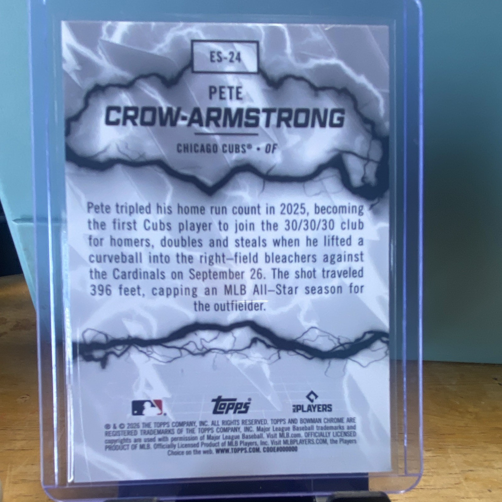 Bowman Chrome Electric Sluggers Pete Crow-Armstrong Chicago Cubs #ES-24