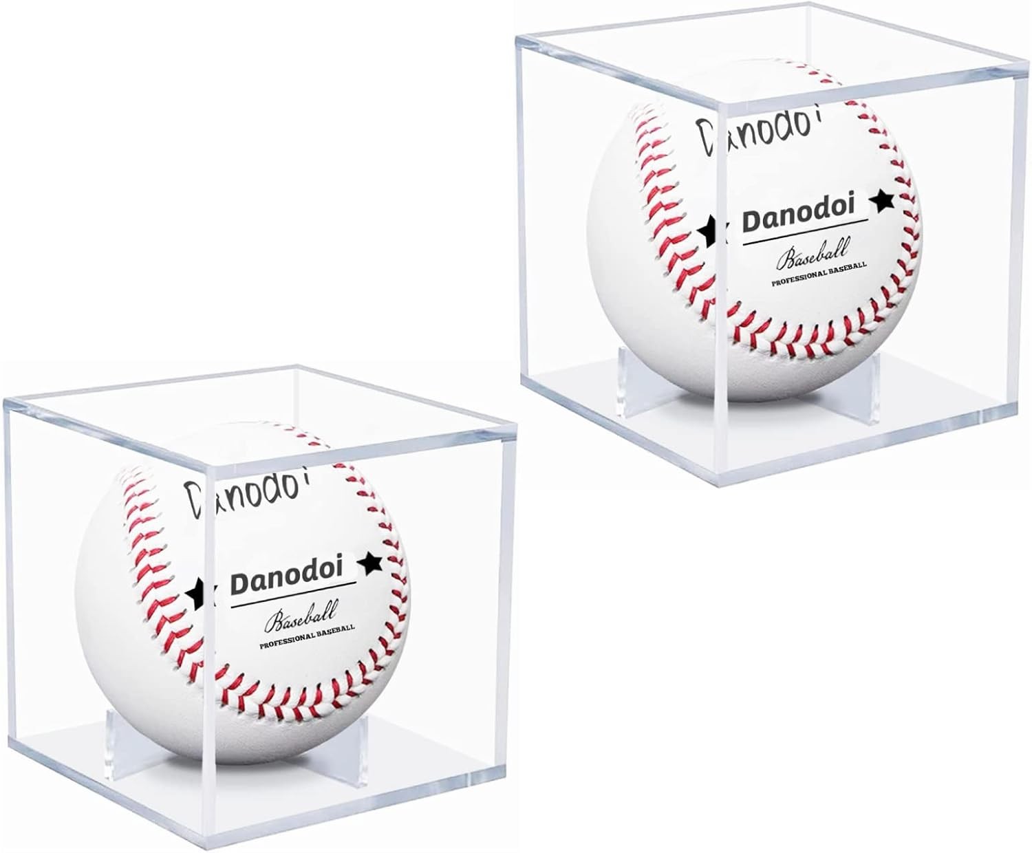 Baseball Display Case Uv Protected Acrylic Clear Baseball Holder Square Cube