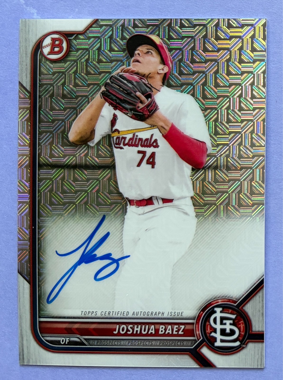 2022 Bowman Chrome Mega Box Joshua Baez On-Card Auto #BCMA-JB – STL Top Prospect