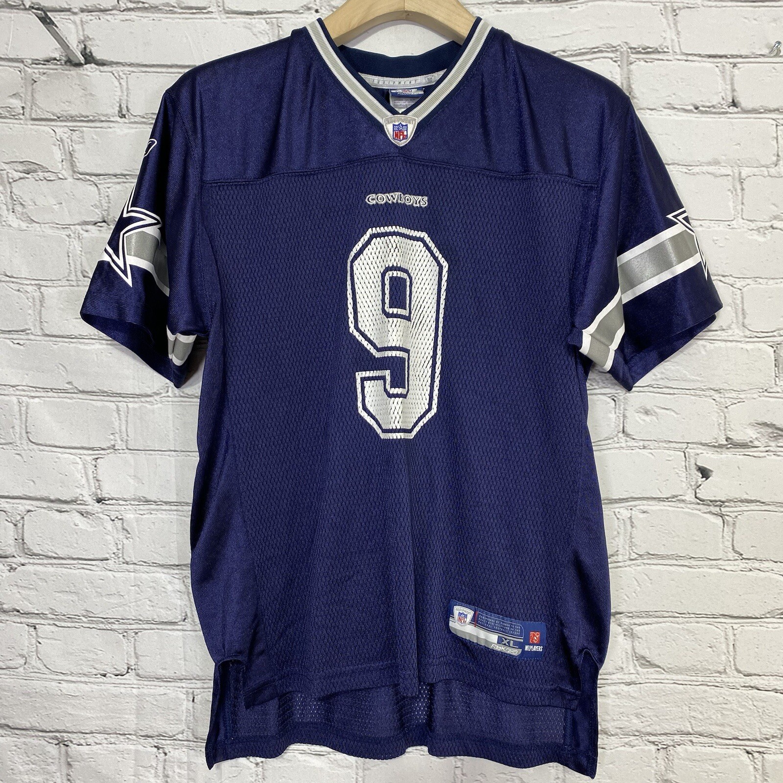 Tony Romo Dallas Cowboys RBK Authentic Jersey Youth Size XL Blue NFL Equipment