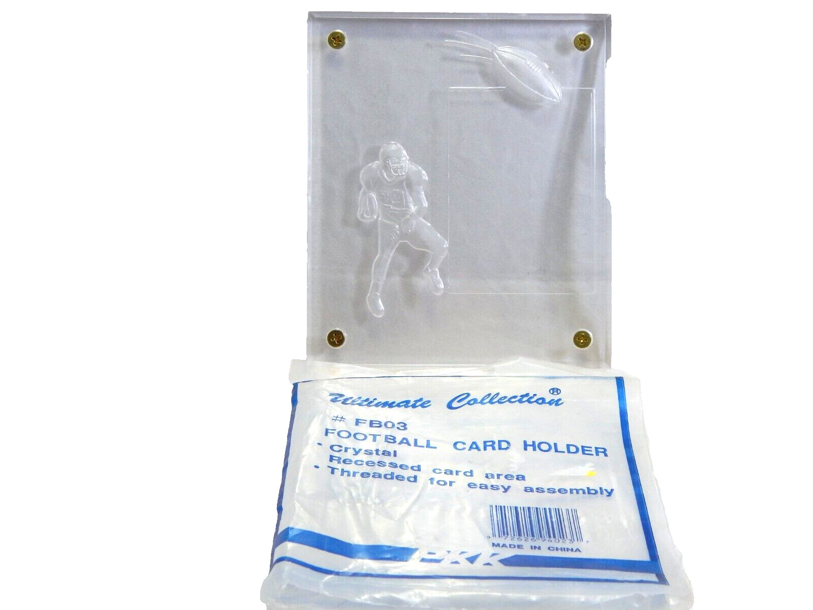 Ultimate Collection #FB03 Football Card Holder Crystal Recessed Card Area PKK