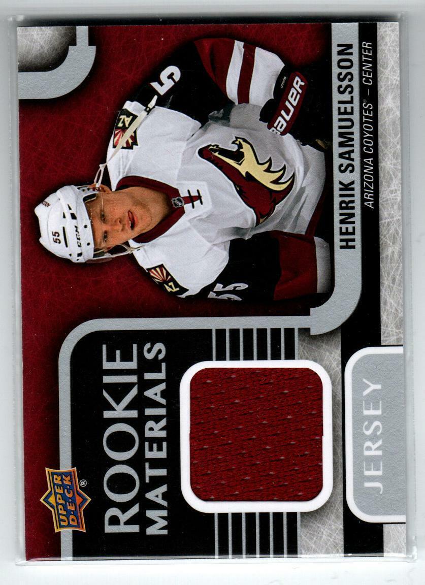 2015-16 Upper Deck Rookie Materials #RMHS Henrik Samuelsson D (ref 145866)