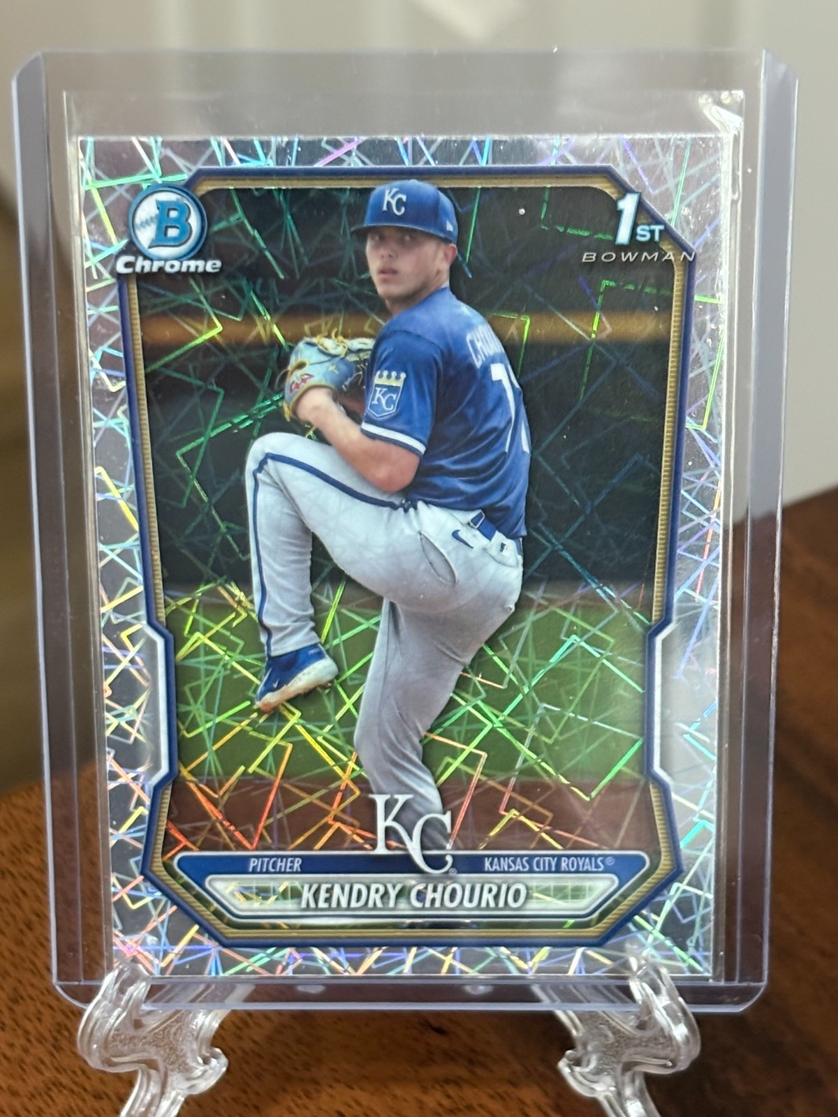 2026 Bowman Chrome Prospects 1st Kendry Chourio Lazer Refractor #BCP-7 Royals