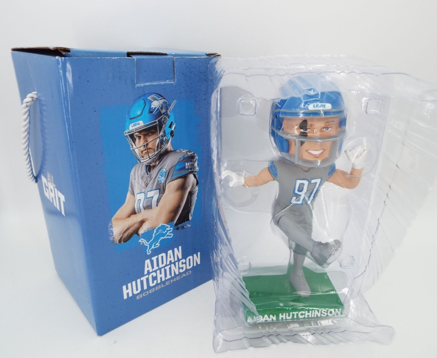 Detroit Lions Aidan Hutchinson Bobblehead Idegy 2023 Collectors Edition w/Box