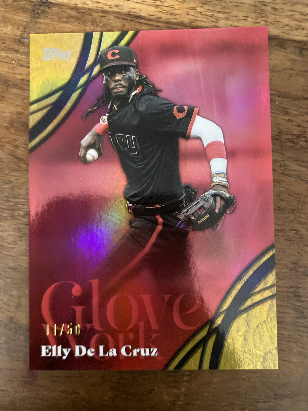 2026 Topps Glove Work GW-65 Elly de La Cruz Gold Foil /50