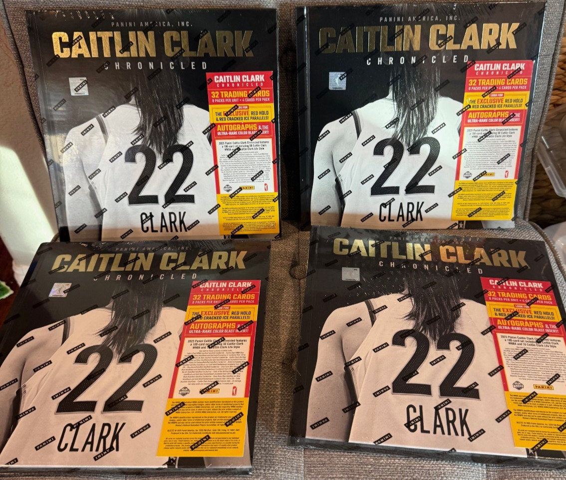 2025 Panini Caitlin Clark Chronicled Trading Card Collection Keepsake Lot of 4