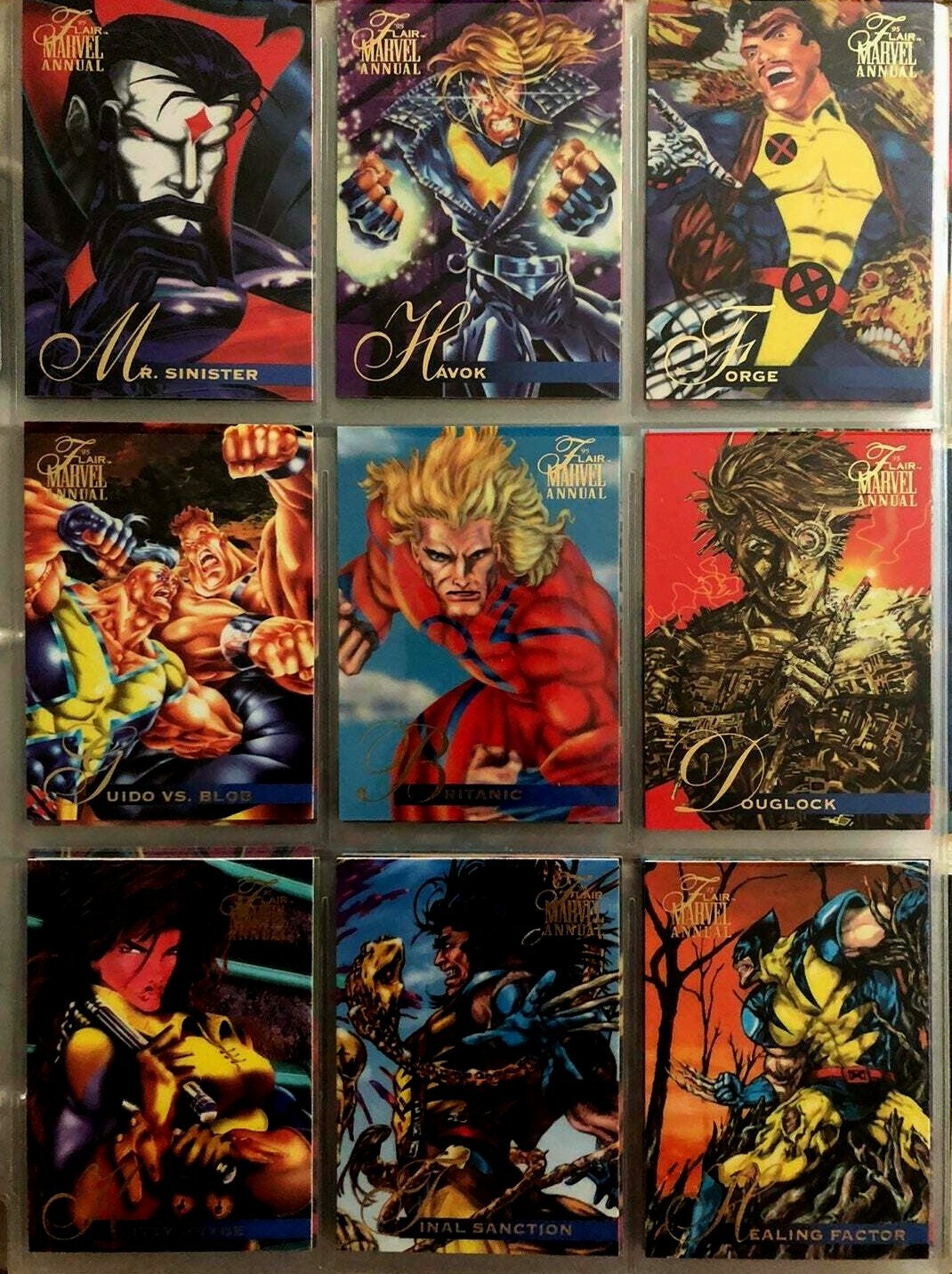 Marvel Annual Flair (1995, Fleer) Trading Card Base Pick 1 From List