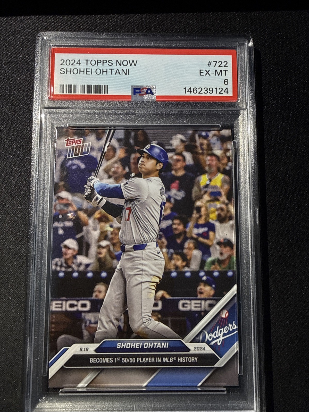 2024 Topps Now – Shohei Ohtani #722 /653737 PSA 6 Dodgers