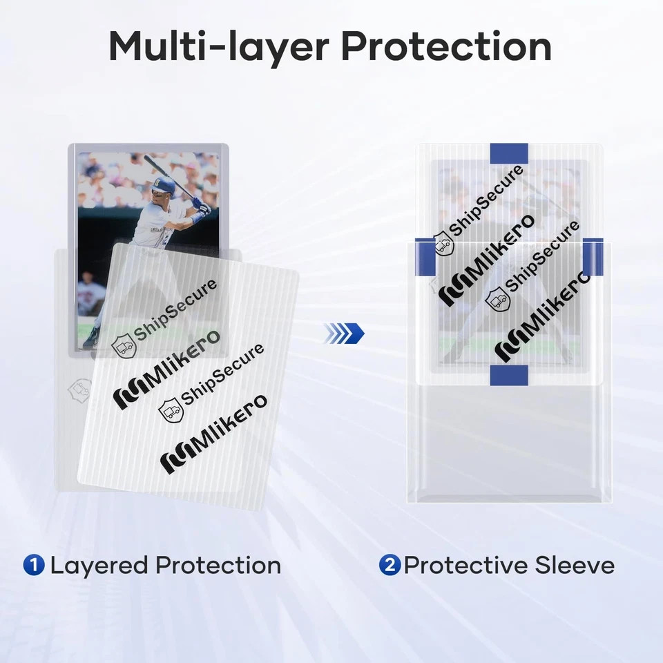 120 Pack Trading Card Shipping Protectors, 3.5” x 4.5” Plastic Card Protect…