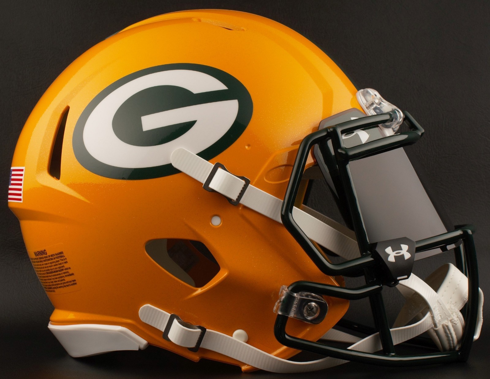 GREEN BAY PACKERS NFL Football Helmet with BLACK-TINT Visor / Eye Shield