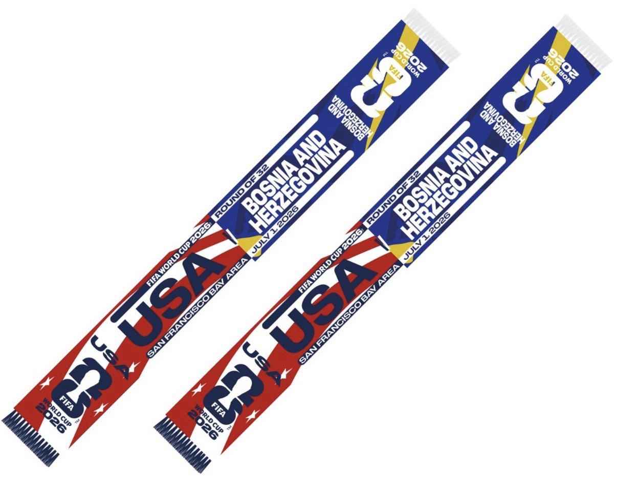 USA vs Bosnia Herzegovina World Cup Match Scarf July 1 2026 Round 32 Preorder