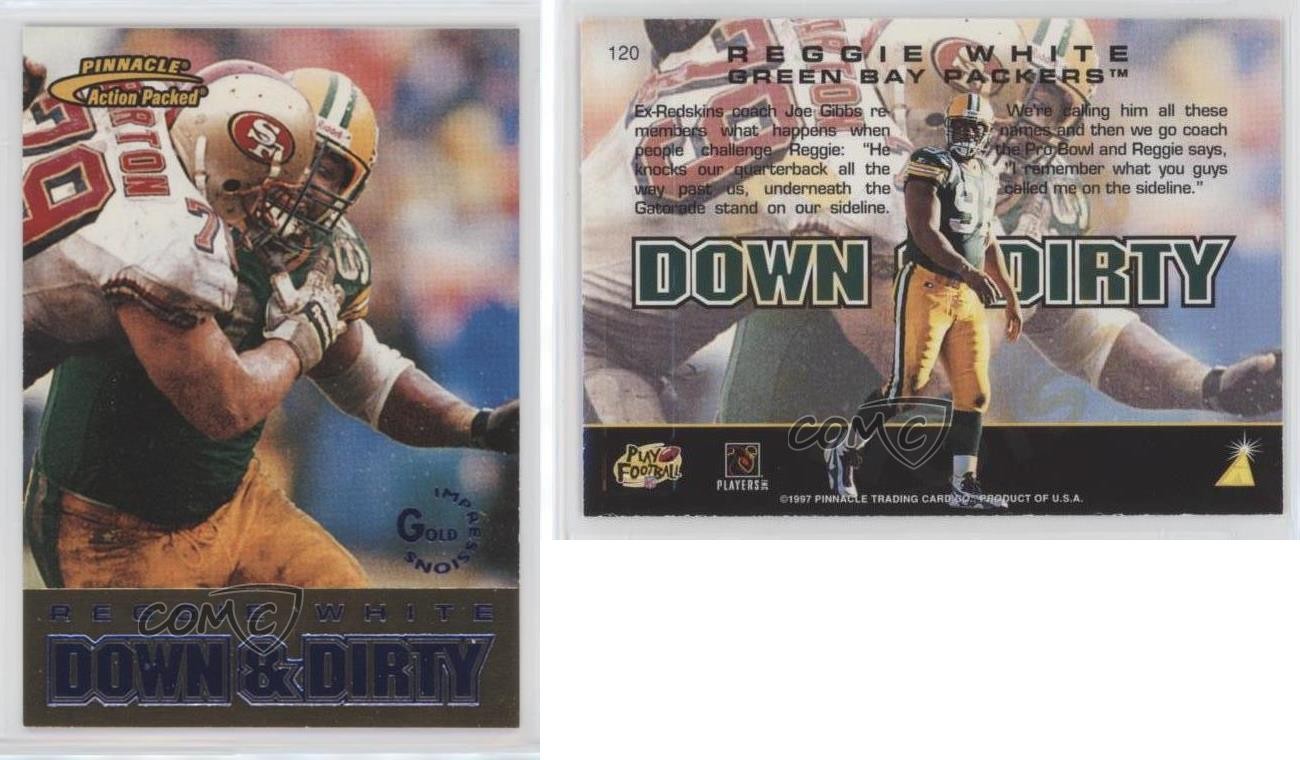 1997 Pinnacle Action Packed Gold Impressions Reggie White #120 HOF 0q3