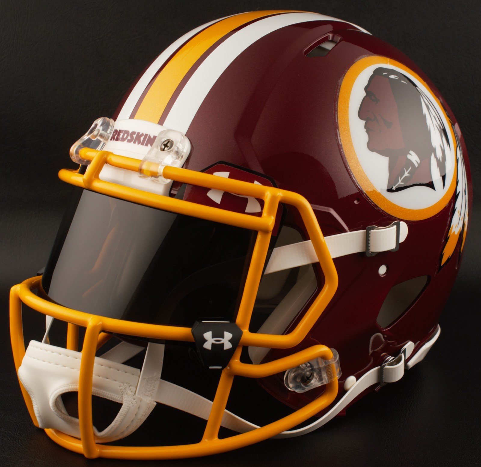 WASHINGTON REDSKINS Authentic GAMEDAY Football Helmet w/ BLACK-TINT Eye Shield
