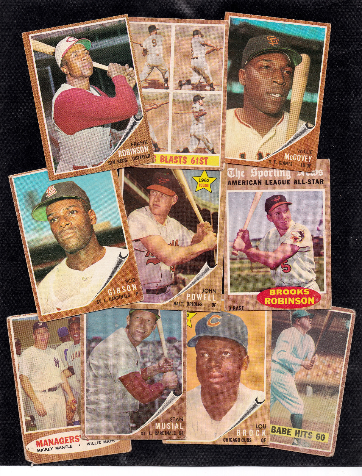 1962 TOPPS original BASEBALL CARDS -YOU Pick A PLAYER CHOICE – CARD #250 AND UP