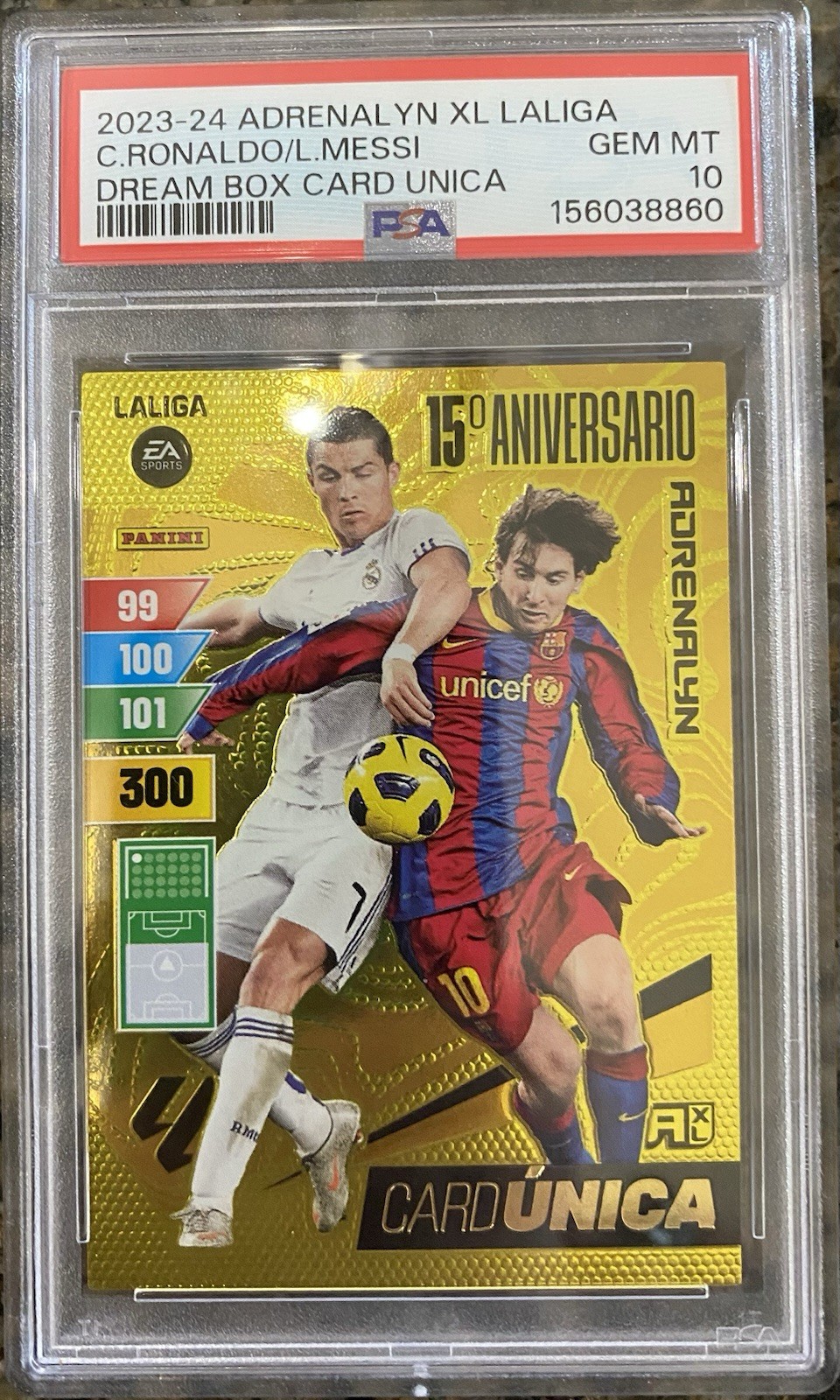 2023-24 Panini Adrenalyn XL La Liga – Card Única Lionel Messi, Cristiano Ronaldo
