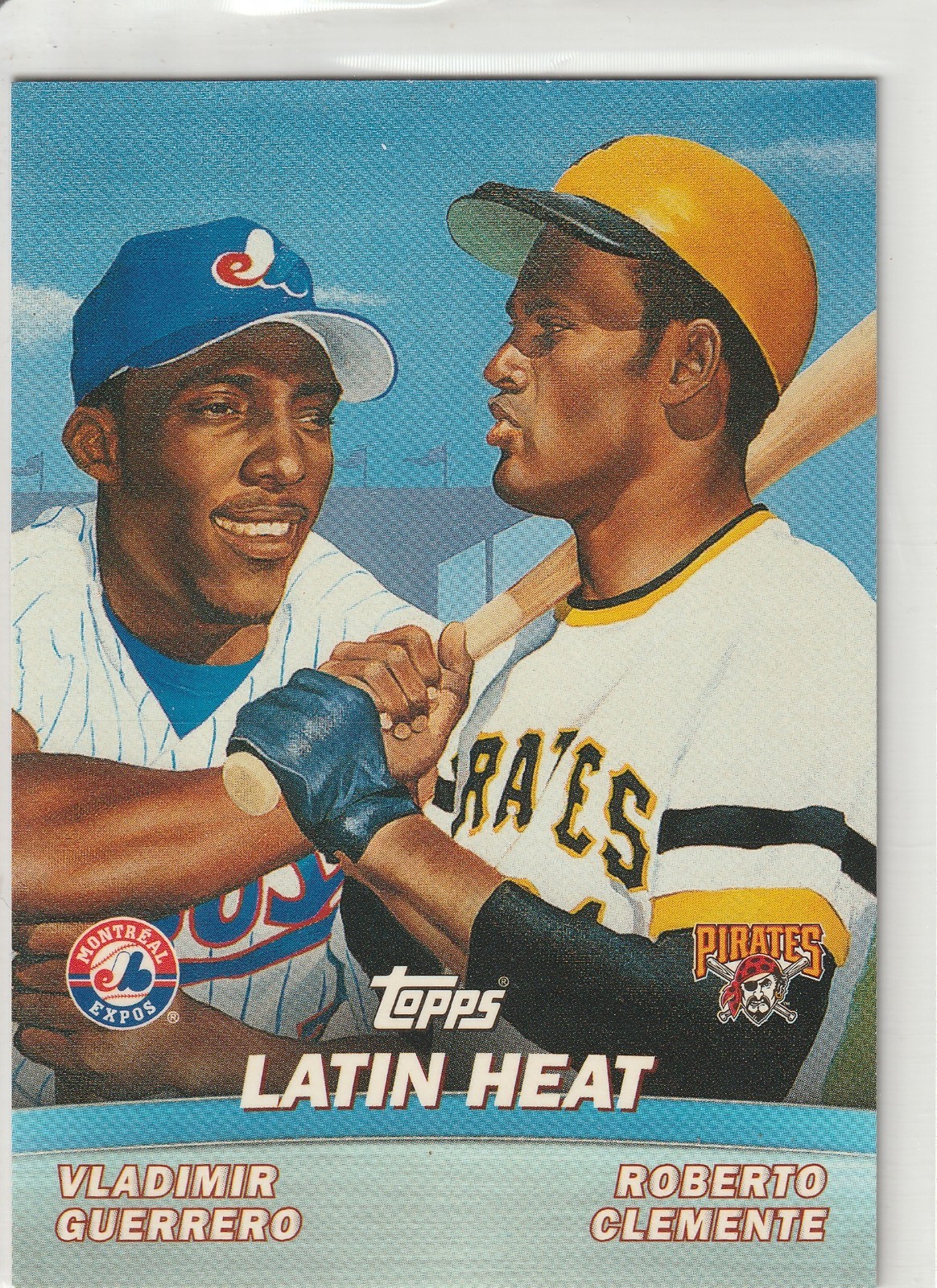 2001 Topps – Combos Vladimir Guerrero, Roberto Clemente #TC8 “Latin Heat”