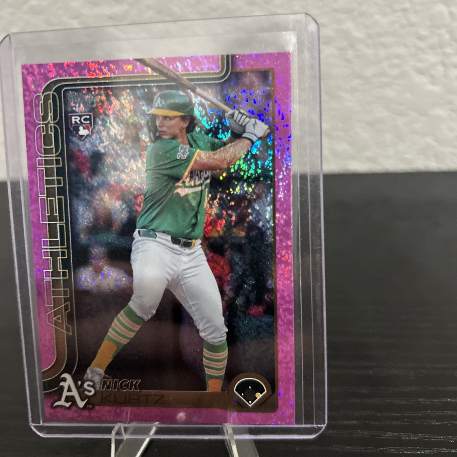 2025 Topps Chrome Update Nick Kurtz RC Pink Holo Foil US201