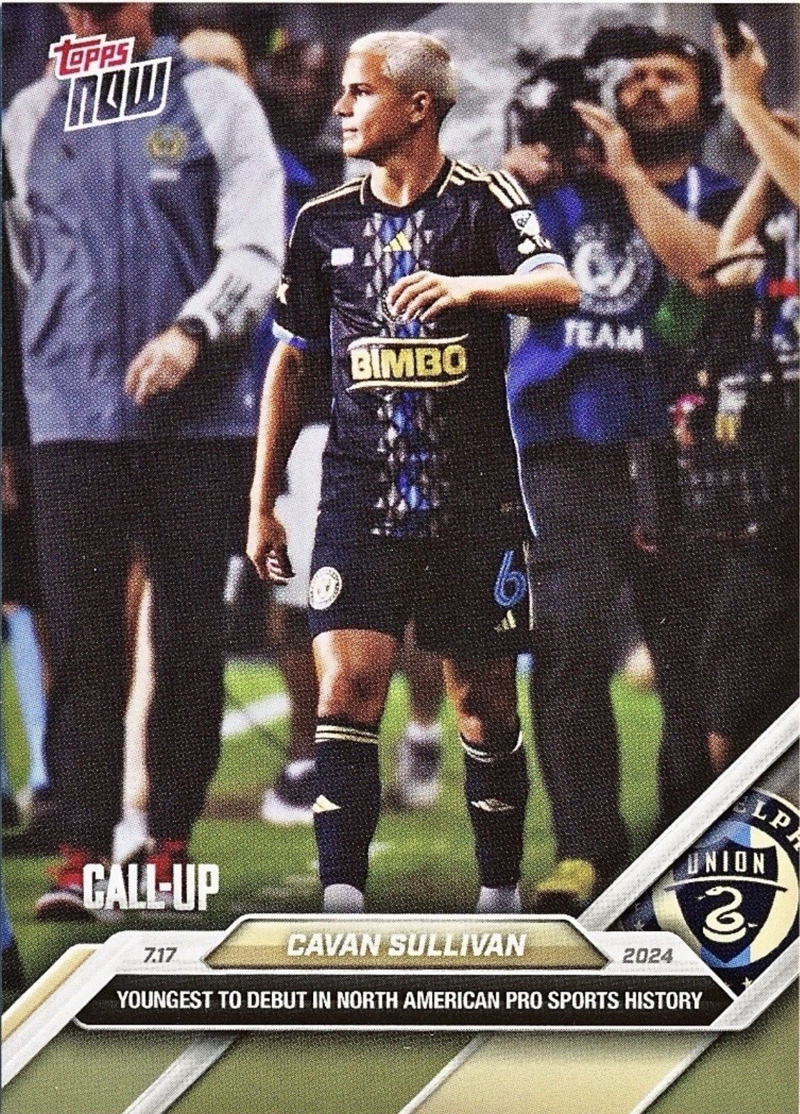 2024 Topps Now MLS CAVAN SULLIVAN Youngest American Sports Debut USA SOCCER RC