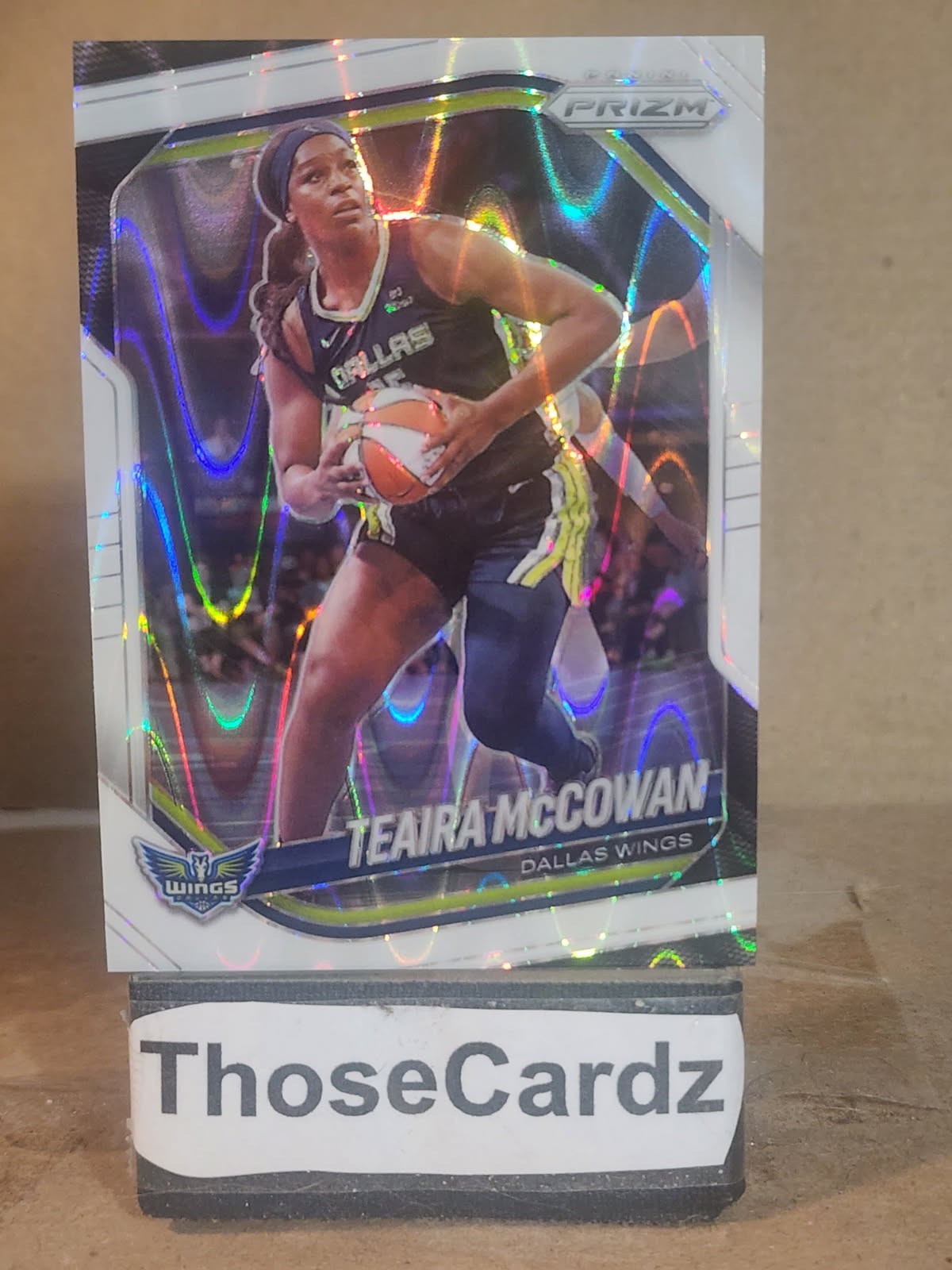 2025 Panini Prizm WNBA White Seismic Prizm #48 Teaira McCowan