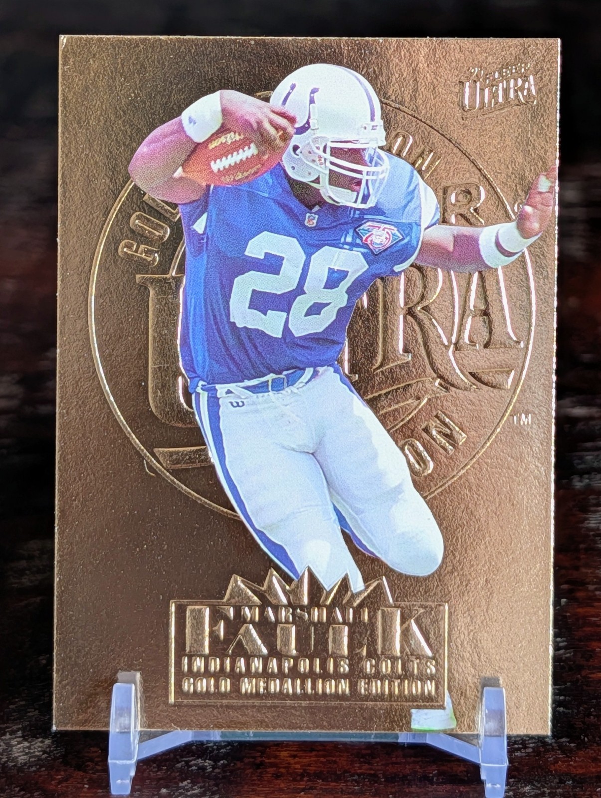 1995 Fleer Ultra – Marshall Faulk #133 Gold Medallion