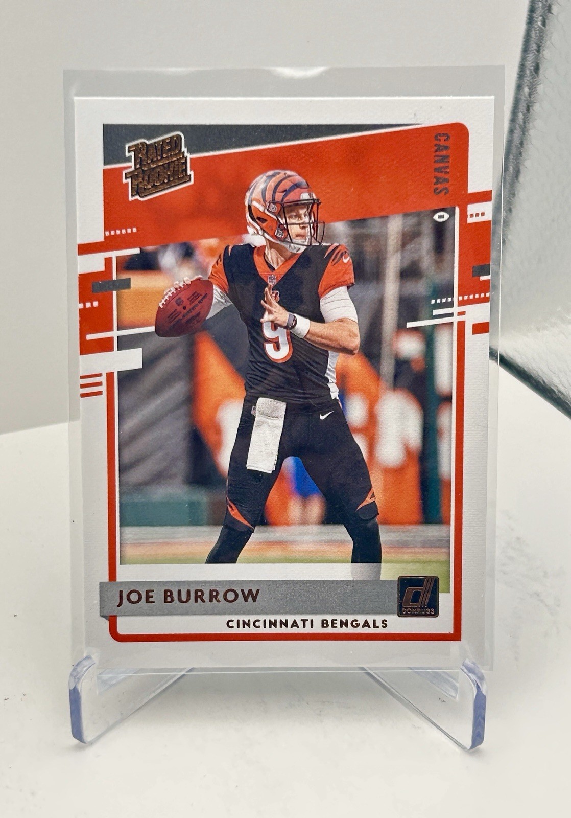 2020 Panini Donruss Rated Rookie Joe Burrow #301 Canvas (RC) Cincinnati Bengals